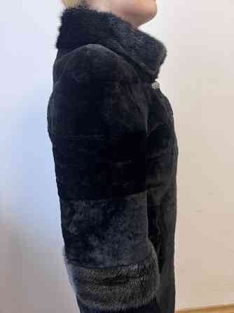 Натуральна Шуба з мутона та норки з відстібними рукавами Луцьк