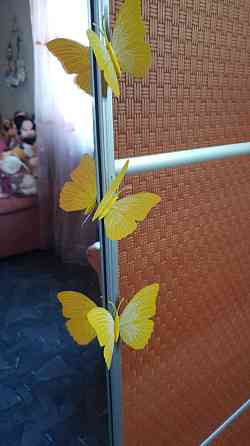 Жовті метелики на магніті - у наборі 12шт. разніх розмірів, пластик Київ