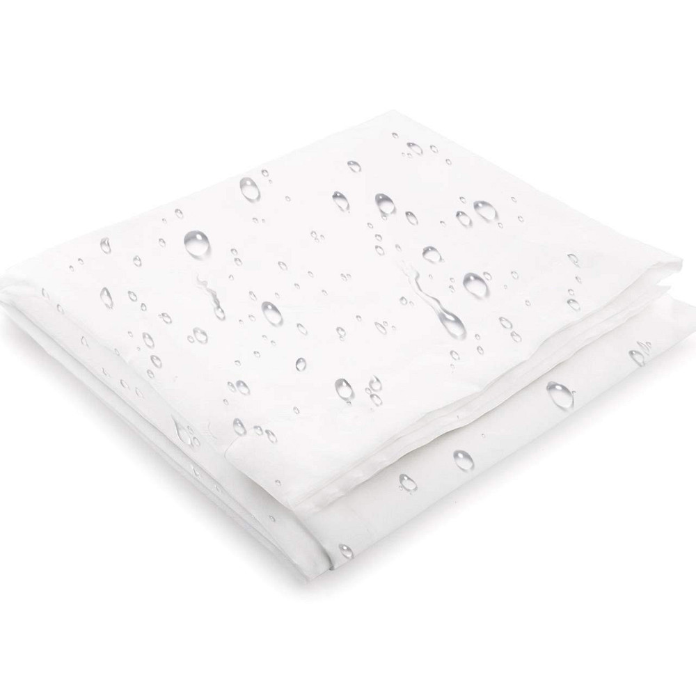 Шторка для ванны из полиэстера водонепроницаемая Bathlux 180x180 см с кольцами, занавеска для ванной комнаты Каменец-Подольский - изображение 4