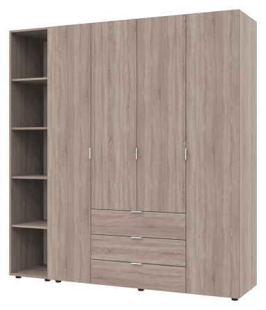 Комплект шаф для одягу Doros Гелар (2 шт.) 193,2х49,5х203,4 см Дуб сонома (DRS-011154) Львів