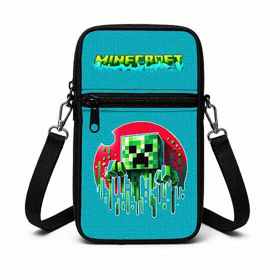 Сумка-чохол для телефону Minecraft,дитяча сумка через плече, водонепроникна міні-сумка (4789) Київ