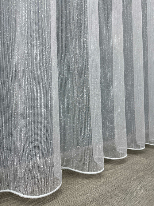 Тюль жакард "Дощик", колір білий 1495т Київ - фото 6