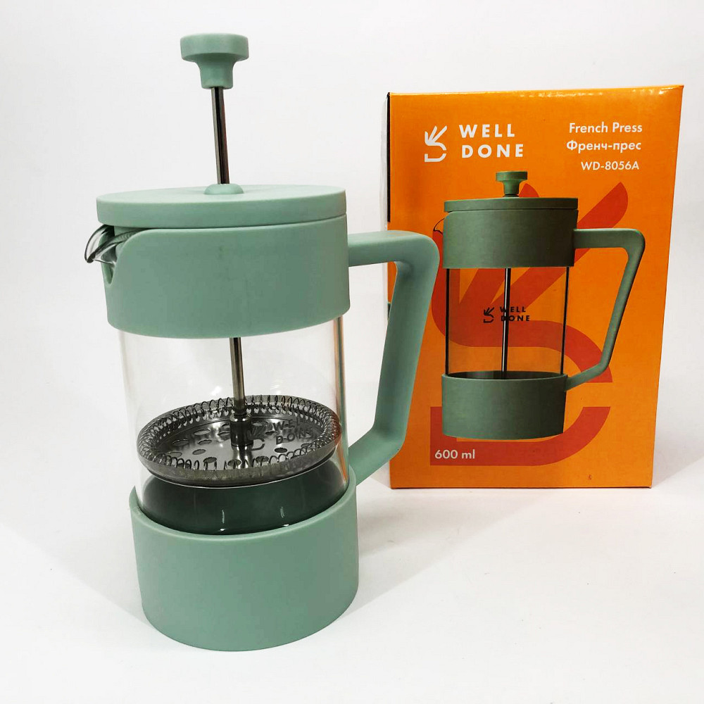 Френч-прес місткий Well, Френч-прес для дому та офісу з силіконовим кільцем OP-39 Львів - фото 6