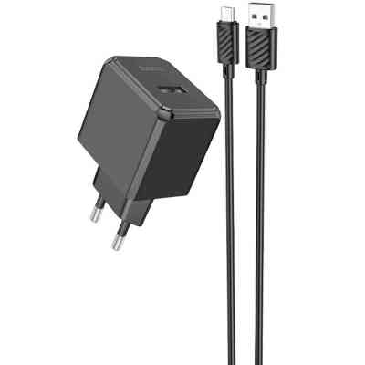 Зарядное устройство HOCO CS11A Ocean USB + cable USB to Micro 5P 10.5W Black (6942007603584) Винница