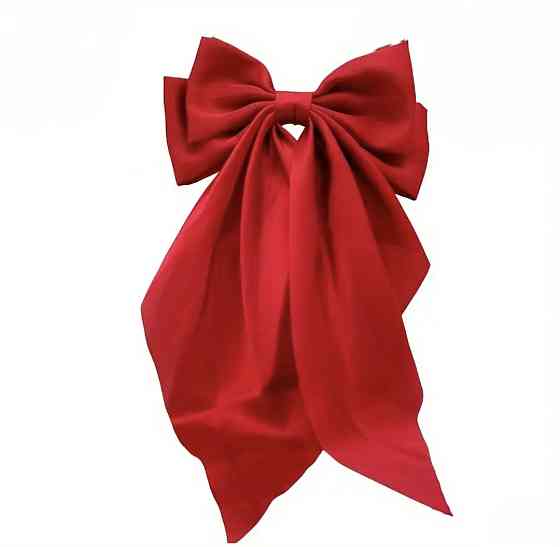 Заколка-автомат "Бант" 18х35 см Червоний Сміла