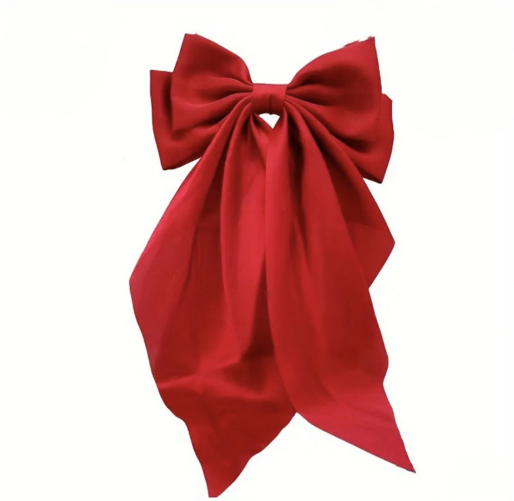 Заколка-автомат "Бант" 18х35 см Червоний Сміла - фото 6