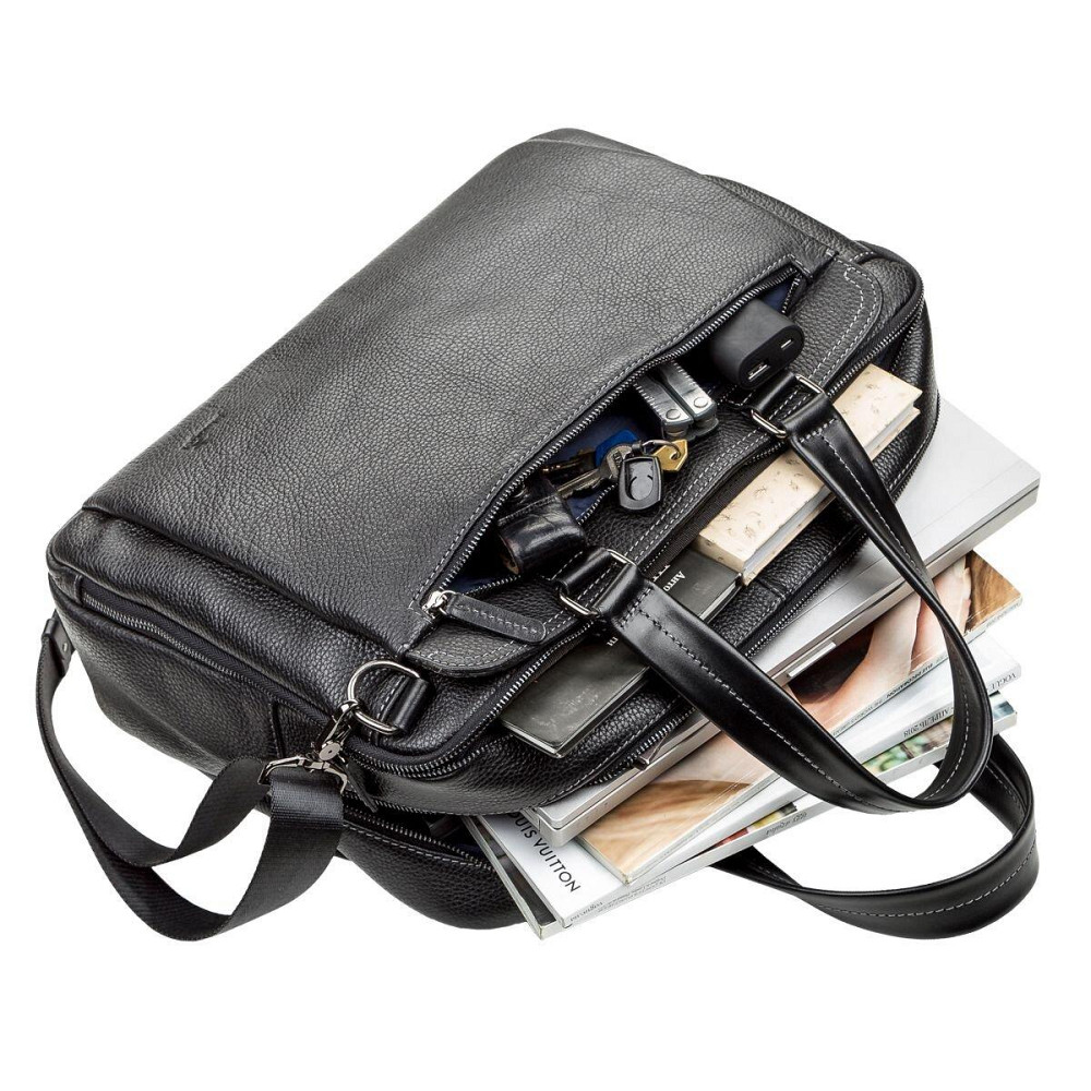 Сумка чоловіча SHVIGEL 11123 шкіряна Чорна Київ - фото 4