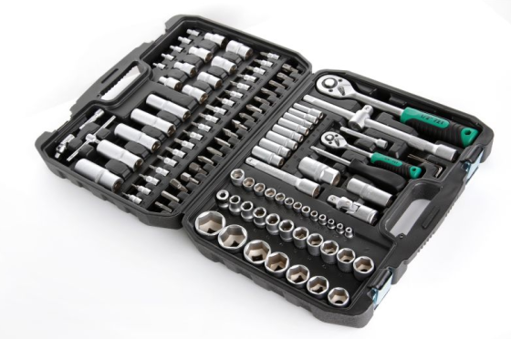 Набір насадок 90T 1/4"; 1/2" CrV 108 шт. СИЛА Житомир