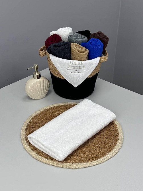 Полотенце однотонное Ideal Textile 50х90 см 400 г/м2 (56860914) Білий Черновцы - изображение 2