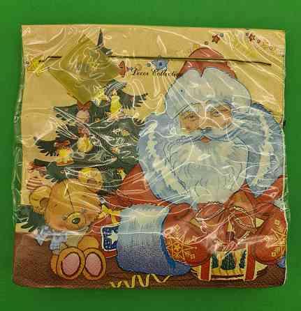 Серветки столові (ЗЗхЗЗ, 20шт) LuxyНГ Дід мороз і ведмежа (1 пач.) Харків