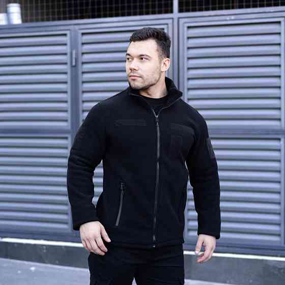 Толстовка флісова Pobedov Voin з липучками Чорний XL BLto2 541XLba Київ