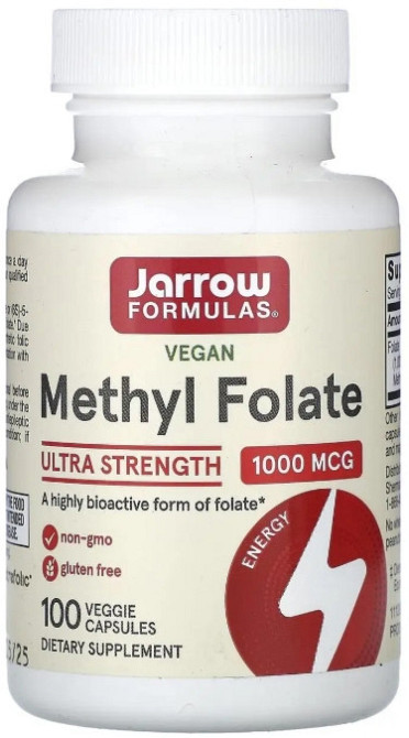 Метил фолієва кислота Jarrow Formulas Methyl Folate 1000 мкг 100 капс Київ - фото 1