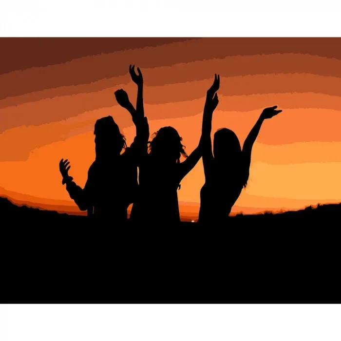 Набір для розпису по номерах Зустріч подружок Strateg розміром 40х50 см (DY079), шт Київ - фото 1