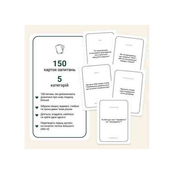 Карткова гра "Між нами: познайомимося?" 0037MG 150 карток Вінниця