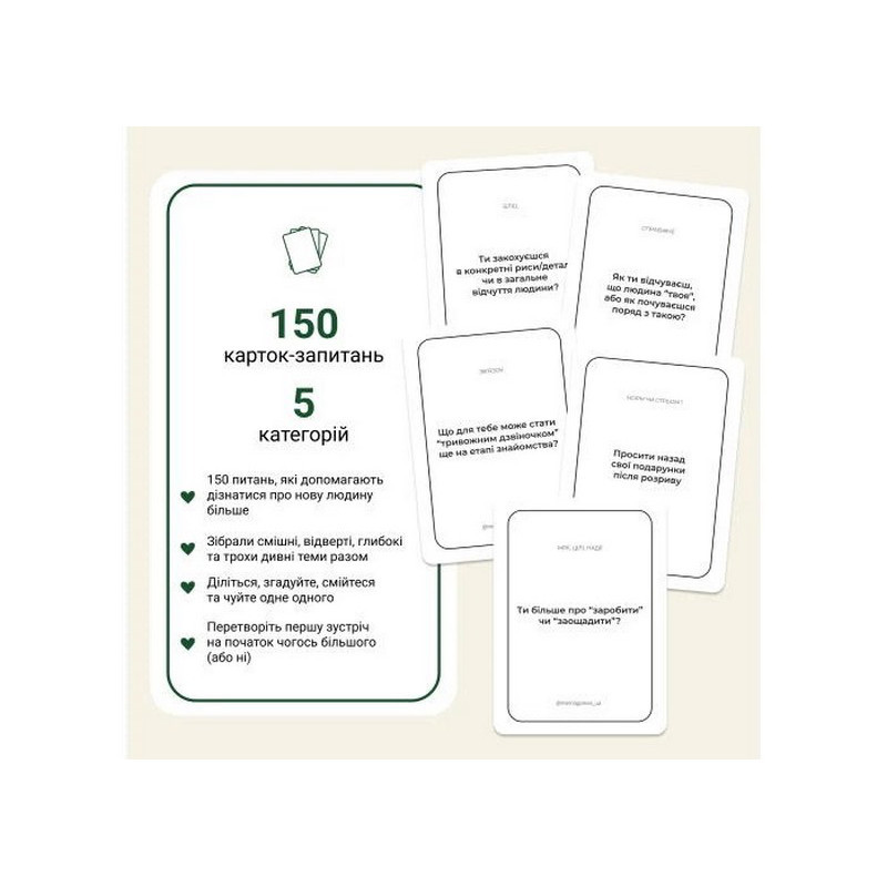 Карткова гра "Між нами: познайомимося?" 0037MG 150 карток Вінниця - фото 3