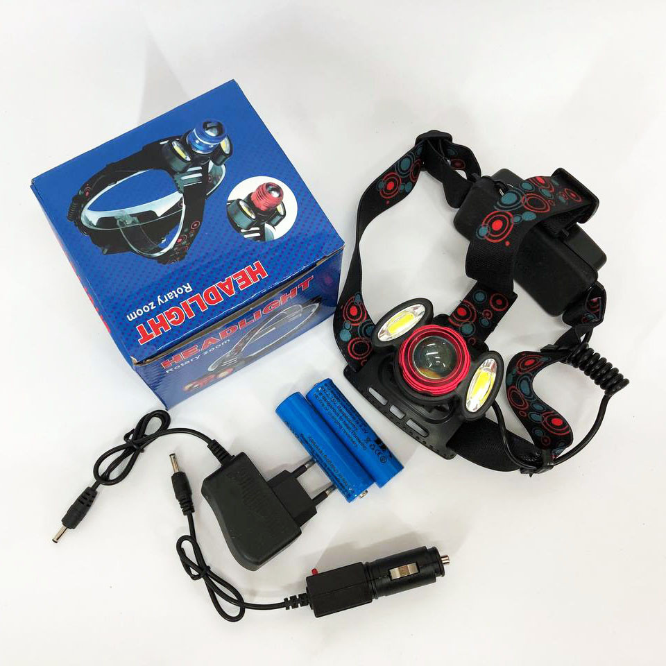 Ліхтар на голову діодний 2117-T6+2COB, Налобна лампа, Ліхтар налобний з RO-272 червоним діодом Київ - фото 10