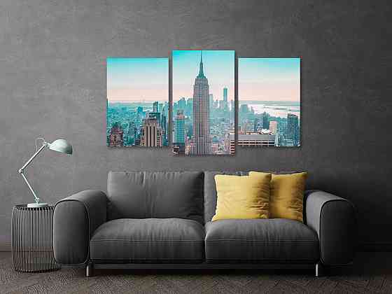 Модульная картина в гостиную / спальню Висоти міста  Art-592_3 Киев