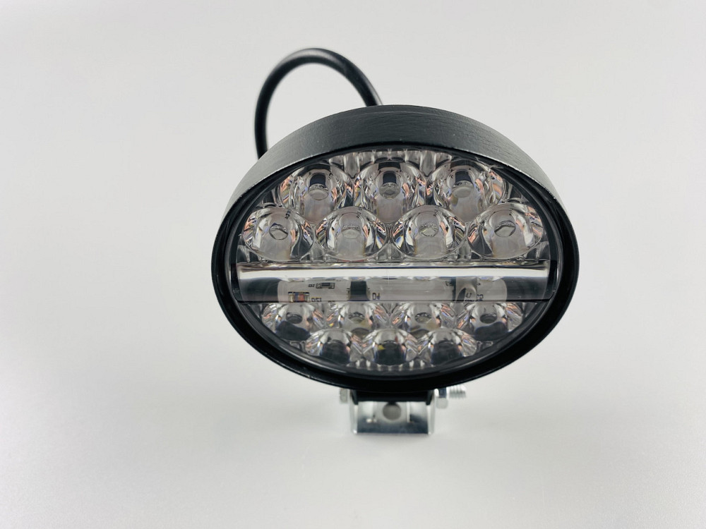 Фара-LED робоча додаткова 48W 6000K прожектор, Фара LED кругла світлодіодна  Led chip 3030 стробоскоп Мукачево - фото 3