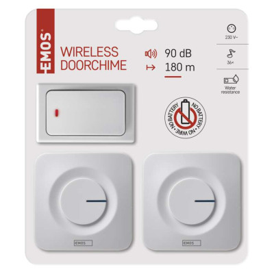 Дверной звонок EMOS беспроводной P5731 220В 2 приемника (180м) (P5731) Винница - изображение 10