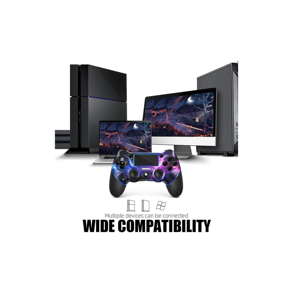 Геймпад контролер джойстик AceGamer Purple Galaxy V2 фіолетовий бездротовий для PS4 PS4 Pro PS4 Slim Windows Turbo 3.5 мм USB-C Київ - фото 2