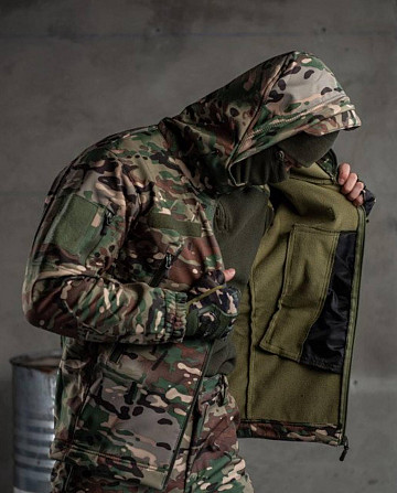 Чоловічий тактичний костюм Софтшел Softshell Aura ВТ0476 (33-03) Мультикам XL Вінниця - фото 8