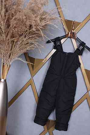 Детские штаны полукомбинезон черные 80,86,92,98,104110,116,122,128 Николаев