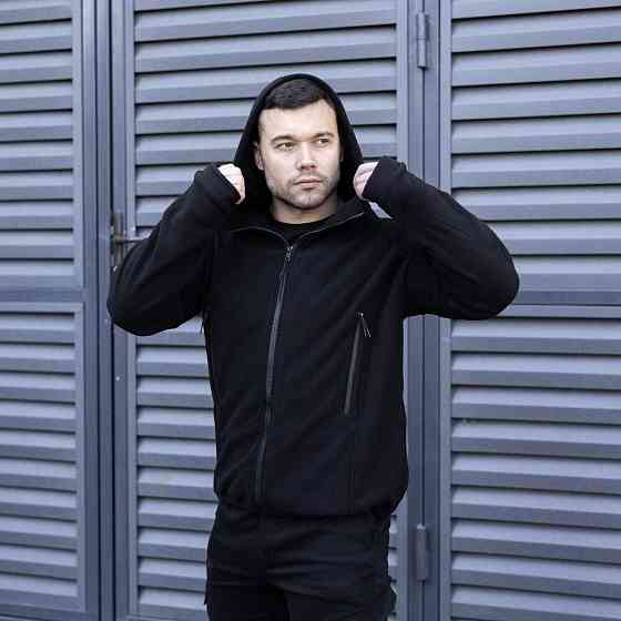 Флисовая кофта флиска тактическая для полиции Pobedov Explorer Черная 3XL Одесса