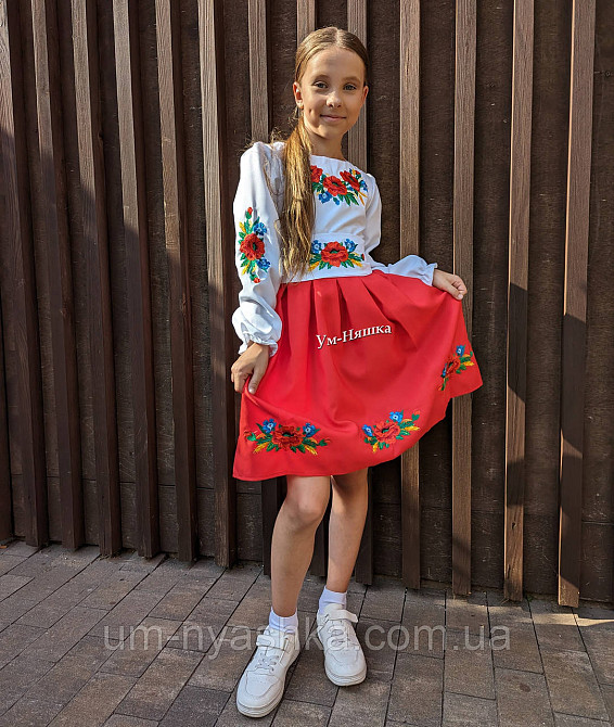 Сукня червона вишиванка з маками р.128-146 Кривий Ріг - фото 1