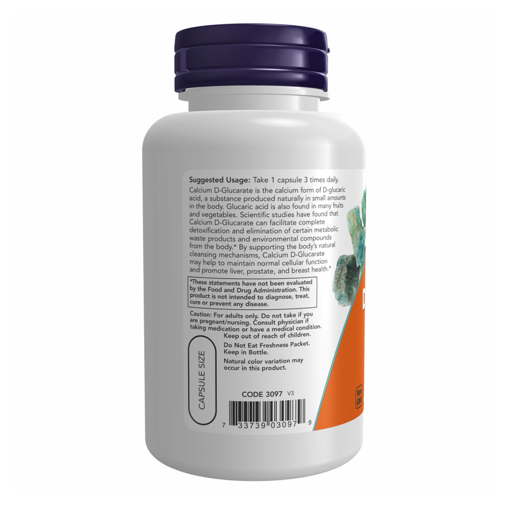 Кальций Now Foods Calcium D-Glucarate 500 мг 90 капсул Луцк - изображение 3