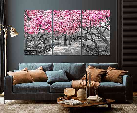 Модульная картина в гостиную / спальню   Магнолія   ART-230_3A 70х130 см Киев