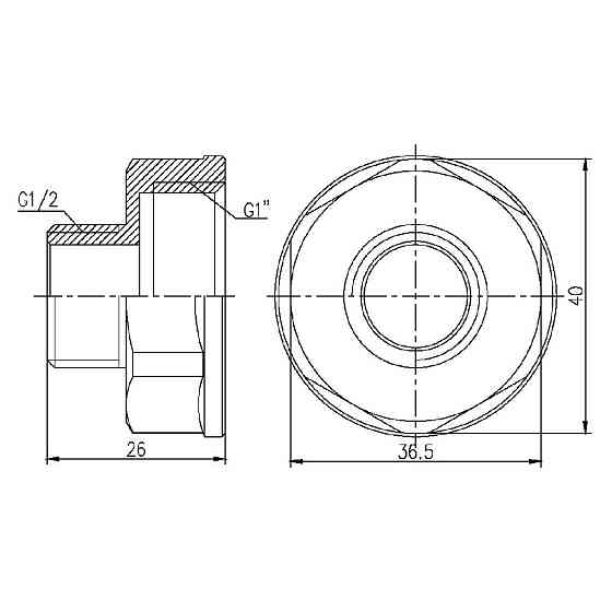 Перехід Thermo Alliance Forte 1"х1/2" ВН SF3602515 Київ