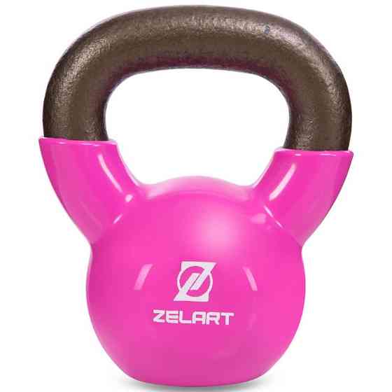 Гиря чавунна 8 кг з вініловим покриттям Zelart-5161-8 Київ