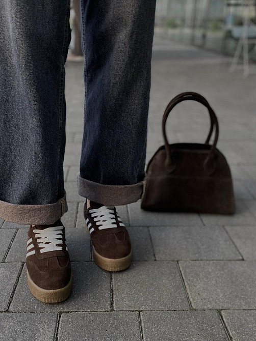 Tamei Кеди жіночі з натуральної замші демісезонні шоколадні весна-осінь 2810-132 р. 36-41 / Сти Коломия - фото 2