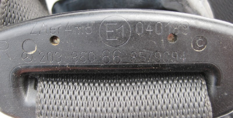 Mercedes-Benz  A2038606685 9C94 Ремінь безпеки передній правий чорний C-Class W203 Одеса - фото 2