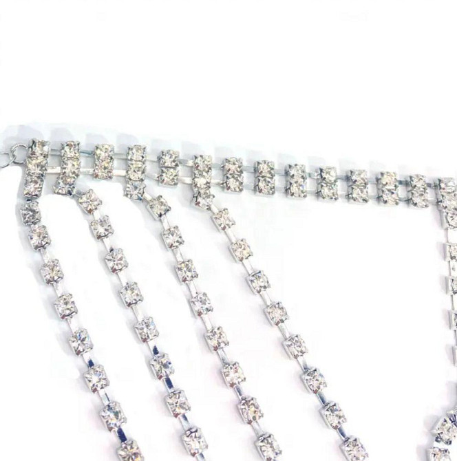 Стринги с цепочками и камнями one size серебристый Киев - изображение 5