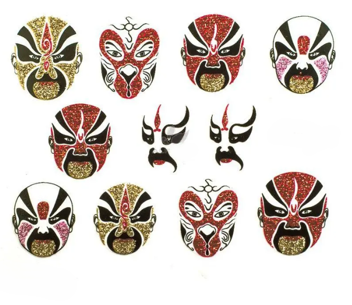 Наклейки для ногтей Хэллоуин маски 5 на 6 см разноцветный Киев - изображение 1
