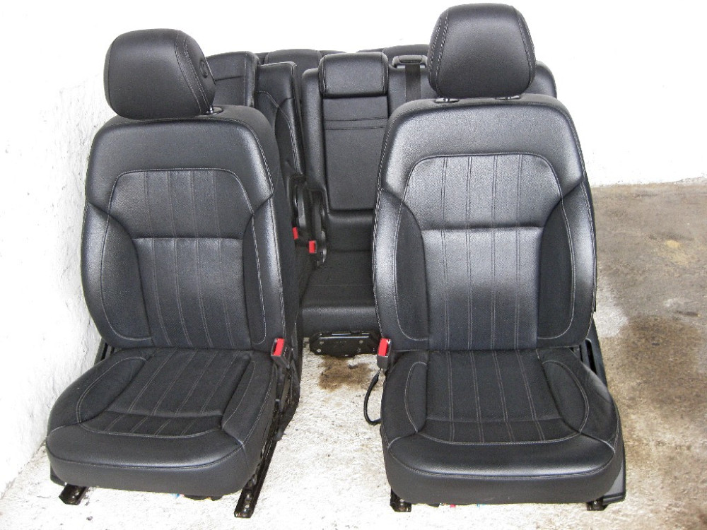 Mercedes-Benz  A1669103108 9D88 Комплект сидінь чорний шкірозамінник GLS X166 Одеса - фото 6