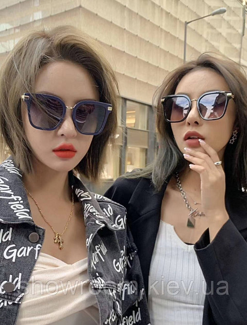Жіночі брендові сонцезахисні окуляри SF (1219) сині Київ - фото 3