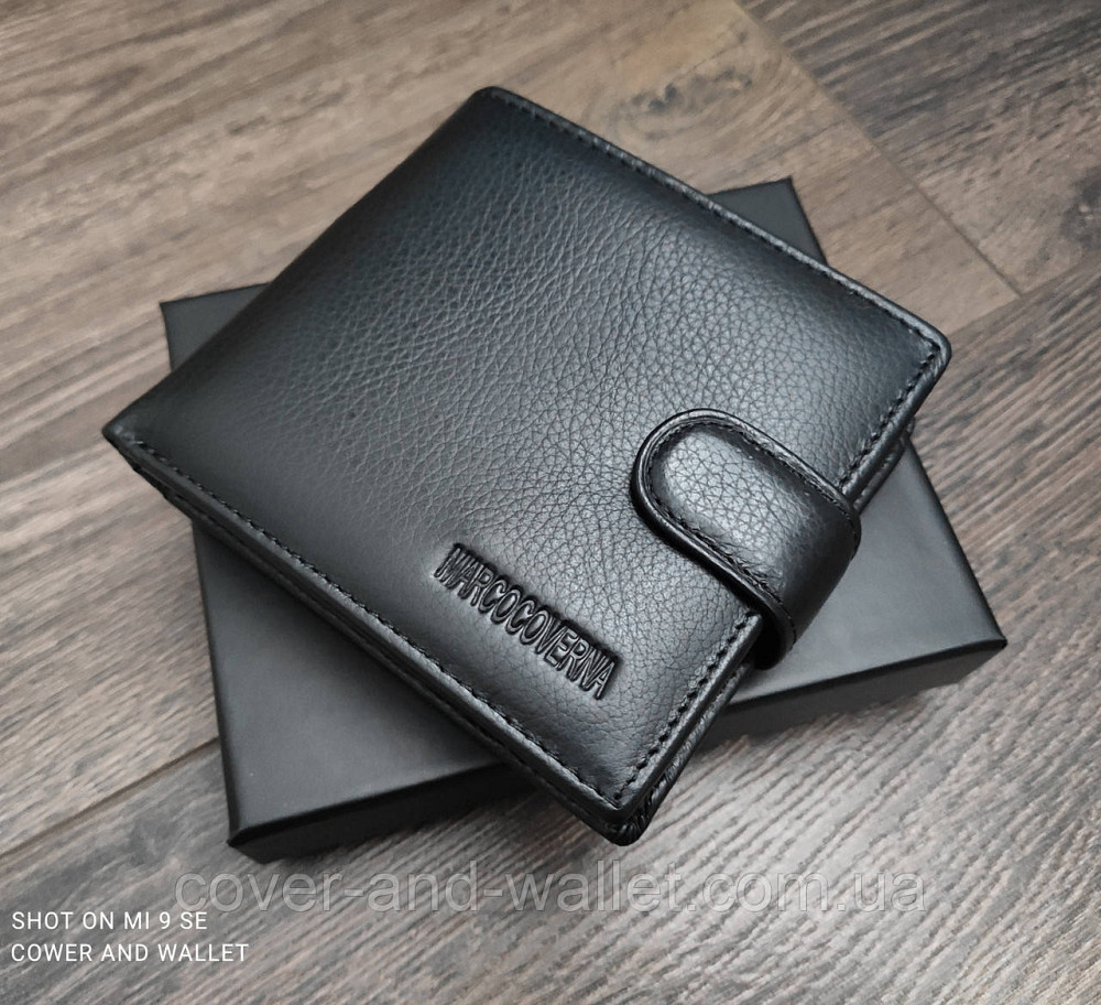 Класичний чоловічий гаманець з натуральної шкіри на багато карток Marco Coverna 107 Київ - фото 1