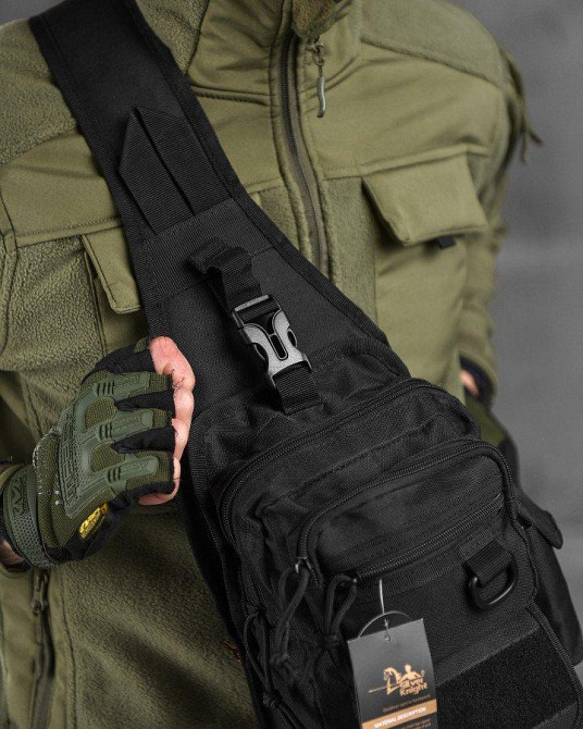 Рюкзак тактичний (Сумка-слінг) SILVER KNIGHT black k6 3-0 Одеса - фото 3