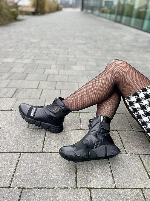 Черевики жіночі VLADEKS чорні натуральна шкіра 37р.-24см. висота 13см. (3908) Коломыя - изображение 8