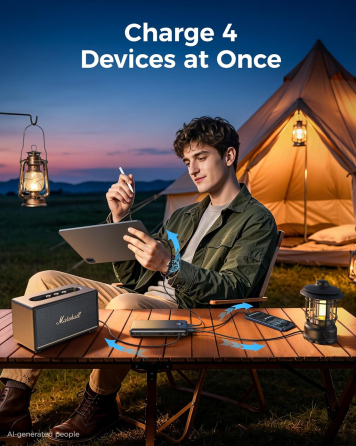Павербанк VEGER V3008/L30 30000 мАг 20 Вт PD QC 3.0, 4 виходи, USB-C, цифровий дисплей, швидка зарядка, чорний Київ