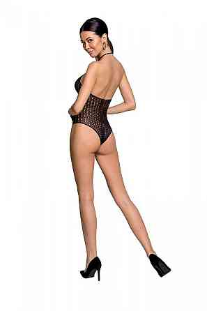 Бодістокінг з декольте Passion BS088 black, імітація корсетної шнурівки Sex Aura Київ