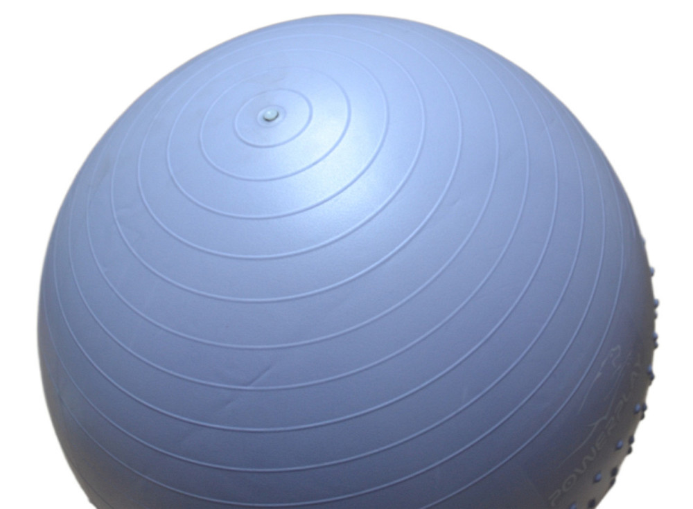 М'яч для фітнесу (фітбол) напівмасажний PowerPlay 4003 Ø75 cm Gymball Sky Blue + помпа Луцк - изображение 5