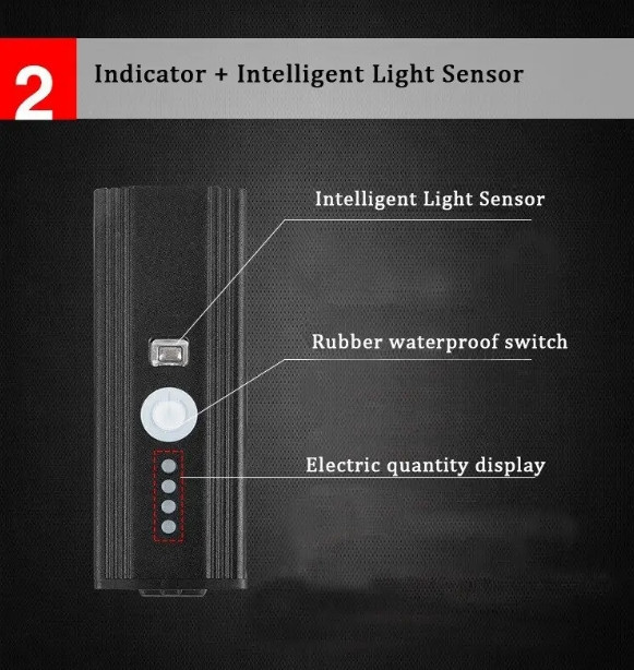 Велосипедный фонарь и велозвонок HJ-062 датчик света + выносная кнопка + microUSB + 4 режима / 3 режима Винница - изображение 10