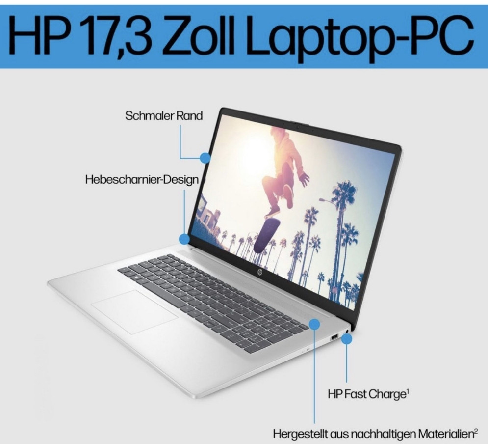 Ноутбук HP 17 (17,3)Core i5 13го поколiння Windows11 SSD 512 GB. Харків - фото 7