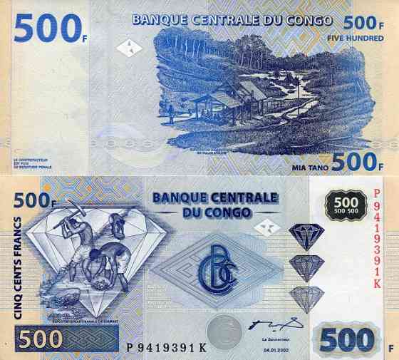 Congo Конго - 500 Francs 2013 UNC Pick New Полтава