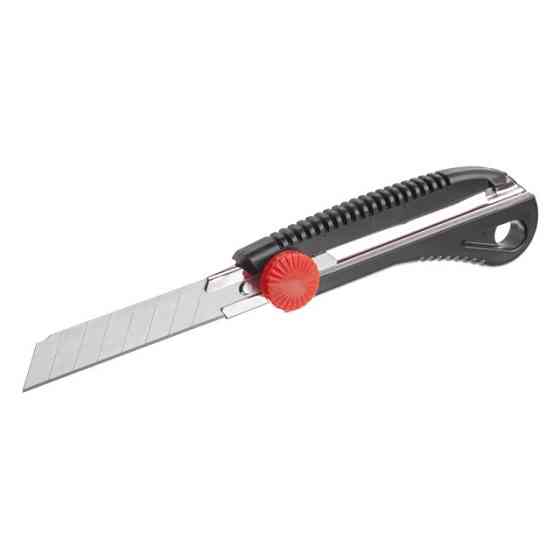 Ніж сегментний, 18 мм, металева напрямна, гвинтова фіксація INTERTOOL HT-0502 Київ