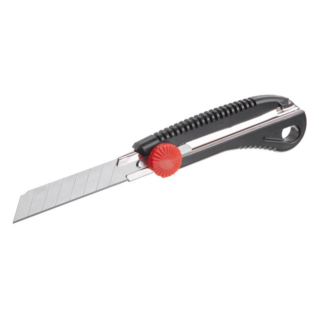 Ніж сегментний, 18 мм, металева напрямна, гвинтова фіксація INTERTOOL HT-0502 Київ - фото 2