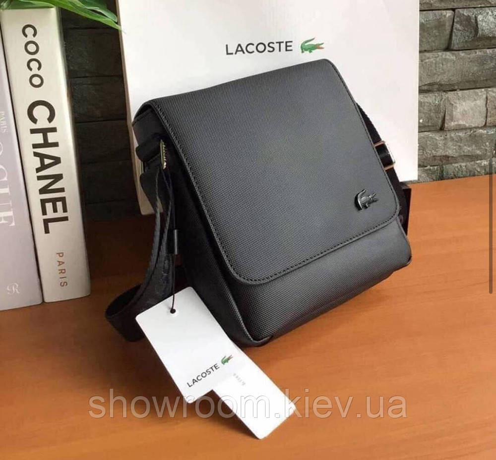 Мужская сумка Lacoste (2027) черная Киев - изображение 2
